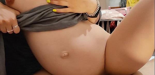  hot creampie inside my pregnant wife. she cum so good too